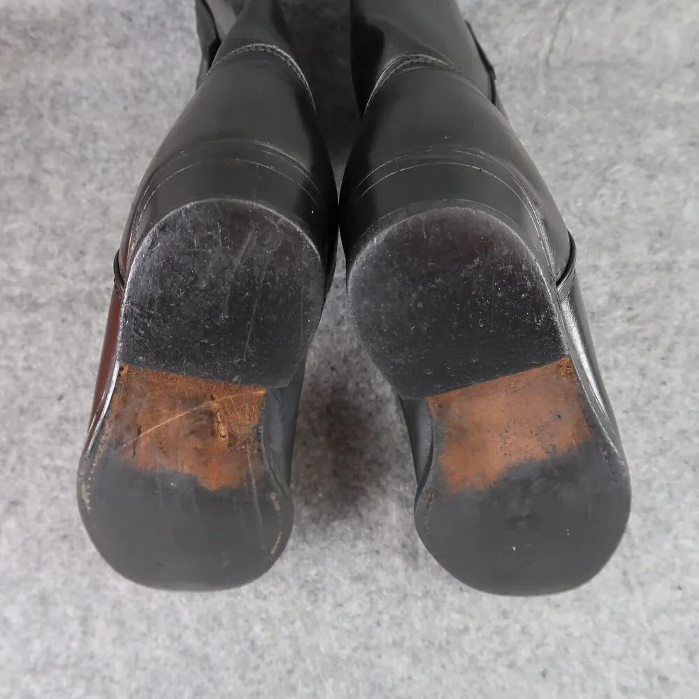 Laredo Boots Kids 5 Western Cowboy Roper Vintage Leather Black Round Toe Classic
